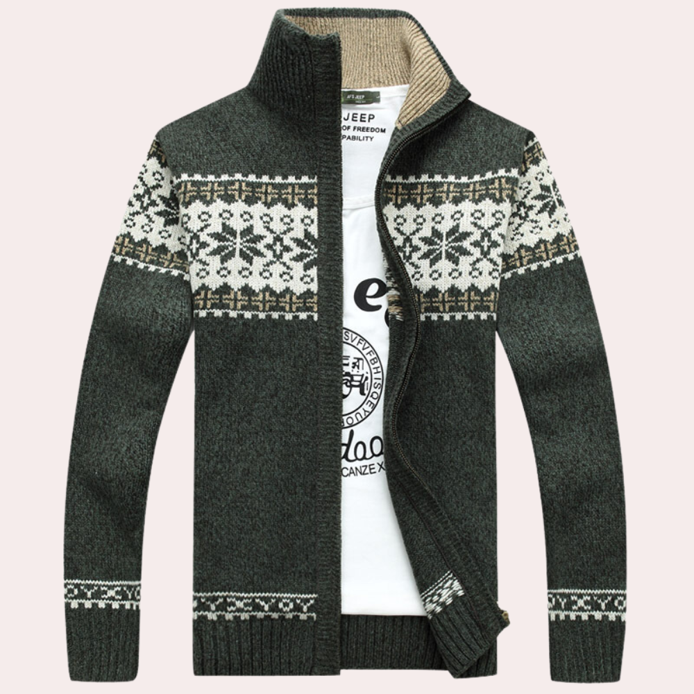 Stéphane | Veste Tricot Homme Entièrement Zippée - Image 4