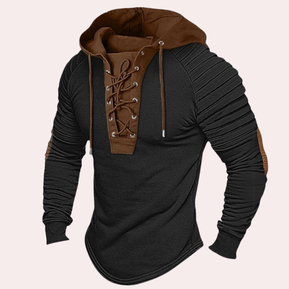 Xav | Veste à Capuche Homme à Lacets - Image 6