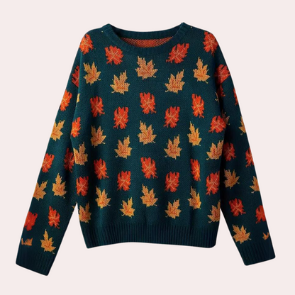 Clémence | Pull Femme Col Rond Imprimé - Image 2