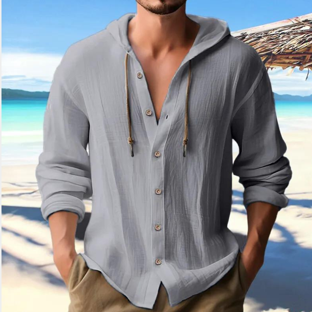 Sandrick | Chemise à Capuche Boutonnée pour Homme - Image 3