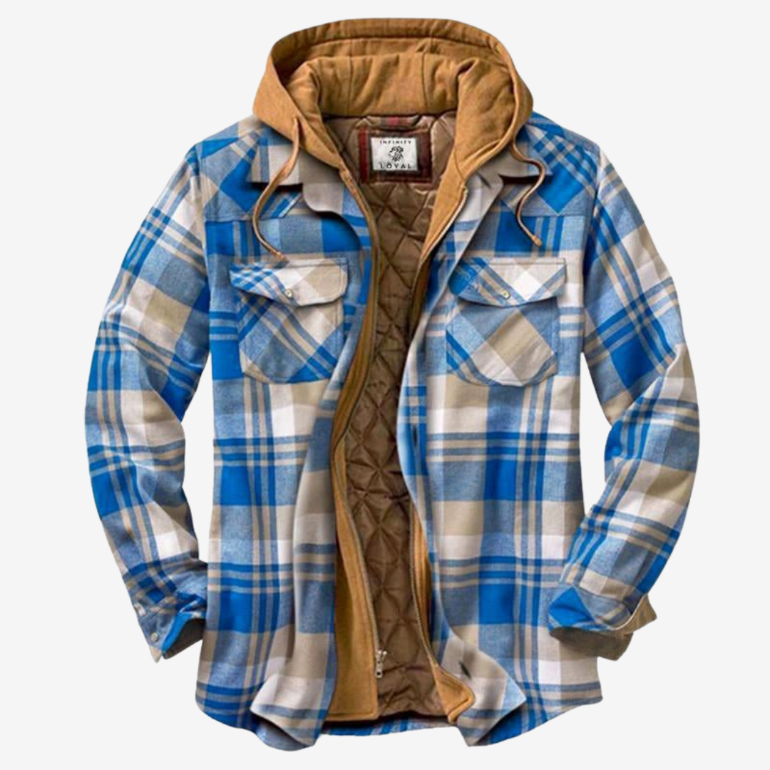 Julio | Veste à Carreaux à Capuche pour Homme - Image 1