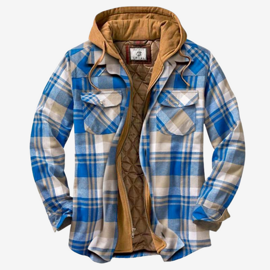 Julio | Veste à Carreaux à Capuche pour Homme - Image 1