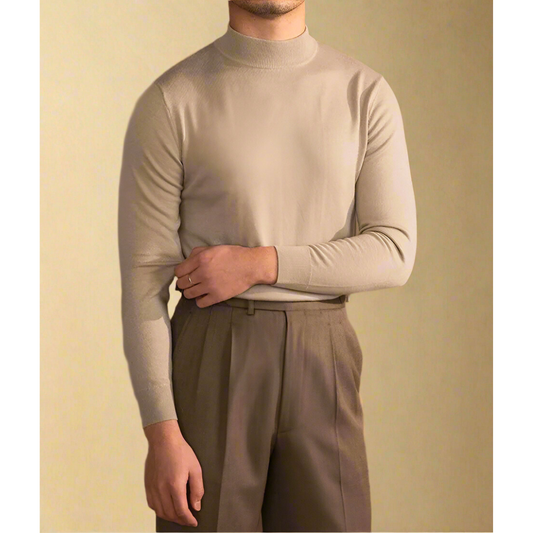 Josselin | Pull ajusté à col montant pour homme - Image 3