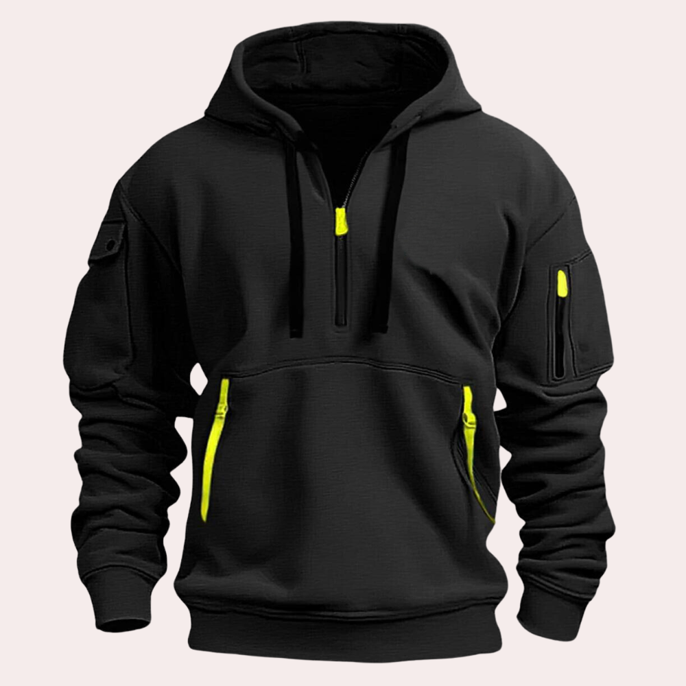 Xav | Veste à Capuche Homme Demi-Zip - Image 10