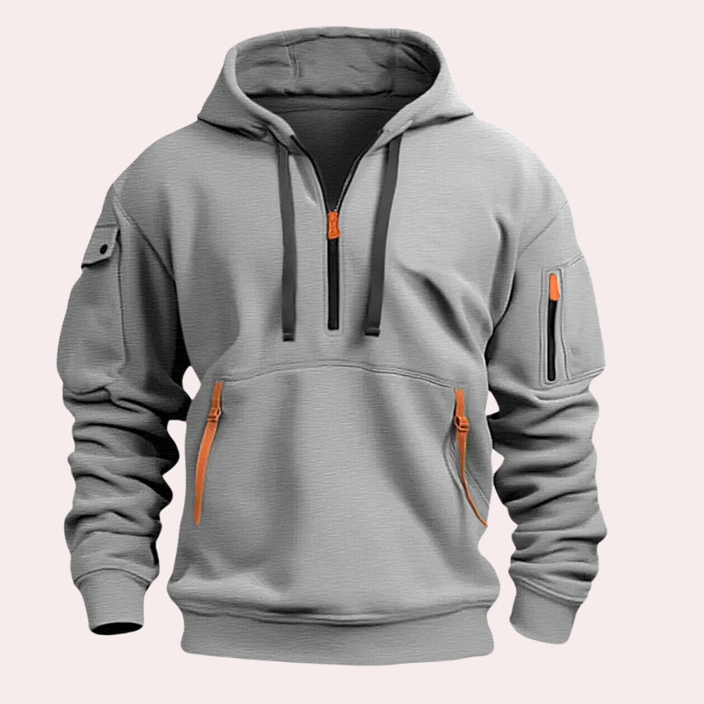 Xav | Veste à Capuche Homme Demi-Zip - Image 11