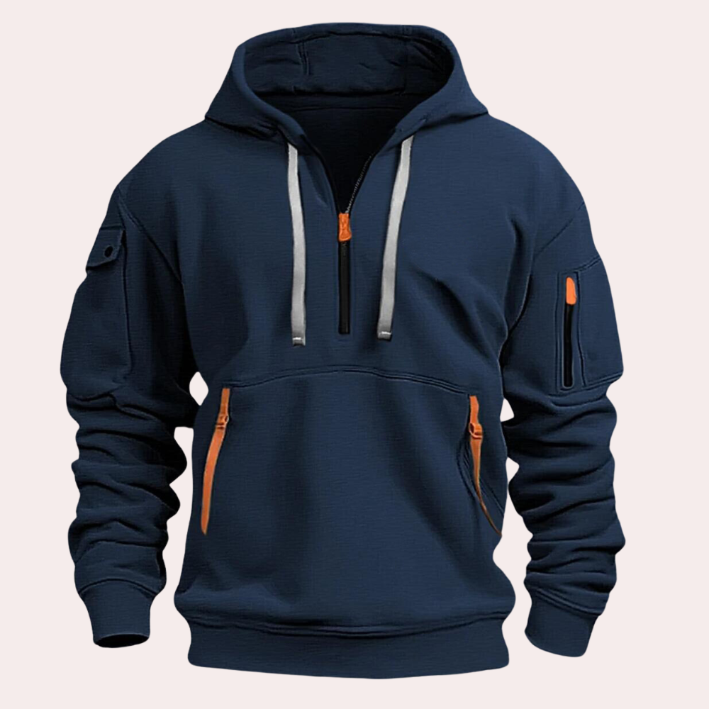 Xav | Veste à Capuche Homme Demi-Zip - Image 12