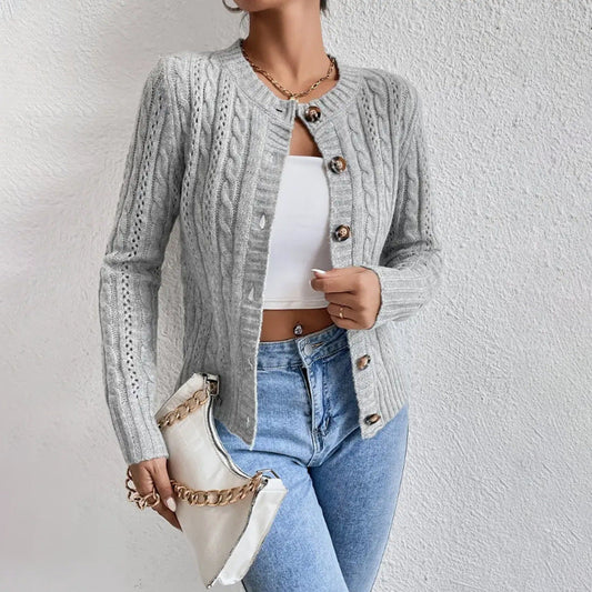 Yvette | Cardigan Femme Long à Manches Longues en Tricot Côtelé - Image 2