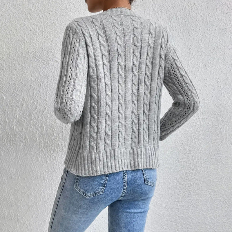 Yvette | Cardigan Femme Long à Manches Longues en Tricot Côtelé - Image 3