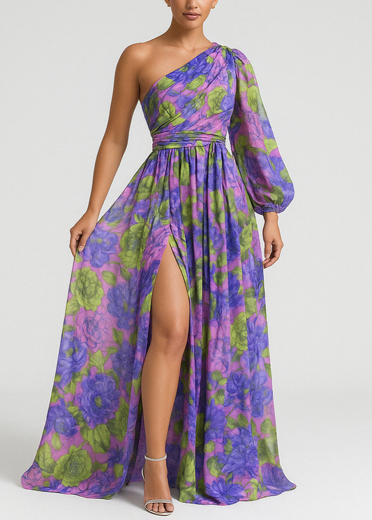 Alizée | Robe longue élégante à une épaule pour femmes - Image 1