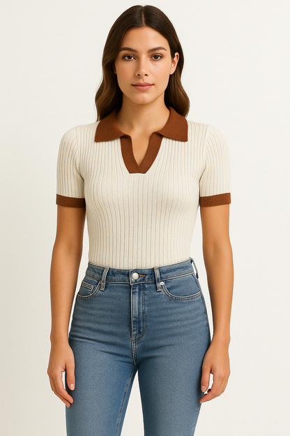 Romane | Polo Femme Coupe Ajustée - Image 1
