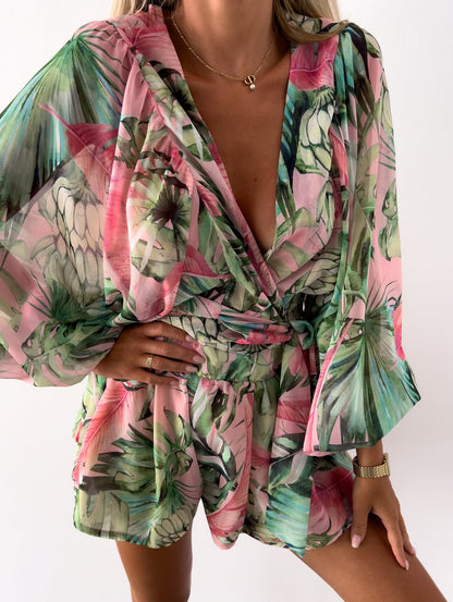 Shaïna | Ensemble d'été deux pièces short et chemisier Flowy pour femmes - Image 3