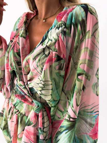 Shaïna | Ensemble d'été deux pièces short et chemisier Flowy pour femmes - Image 4