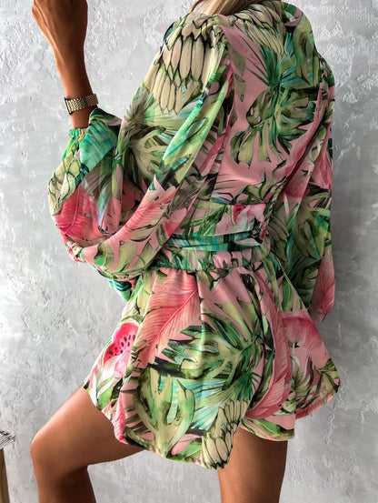 Shaïna | Ensemble d'été deux pièces short et chemisier Flowy pour femmes - Image 6