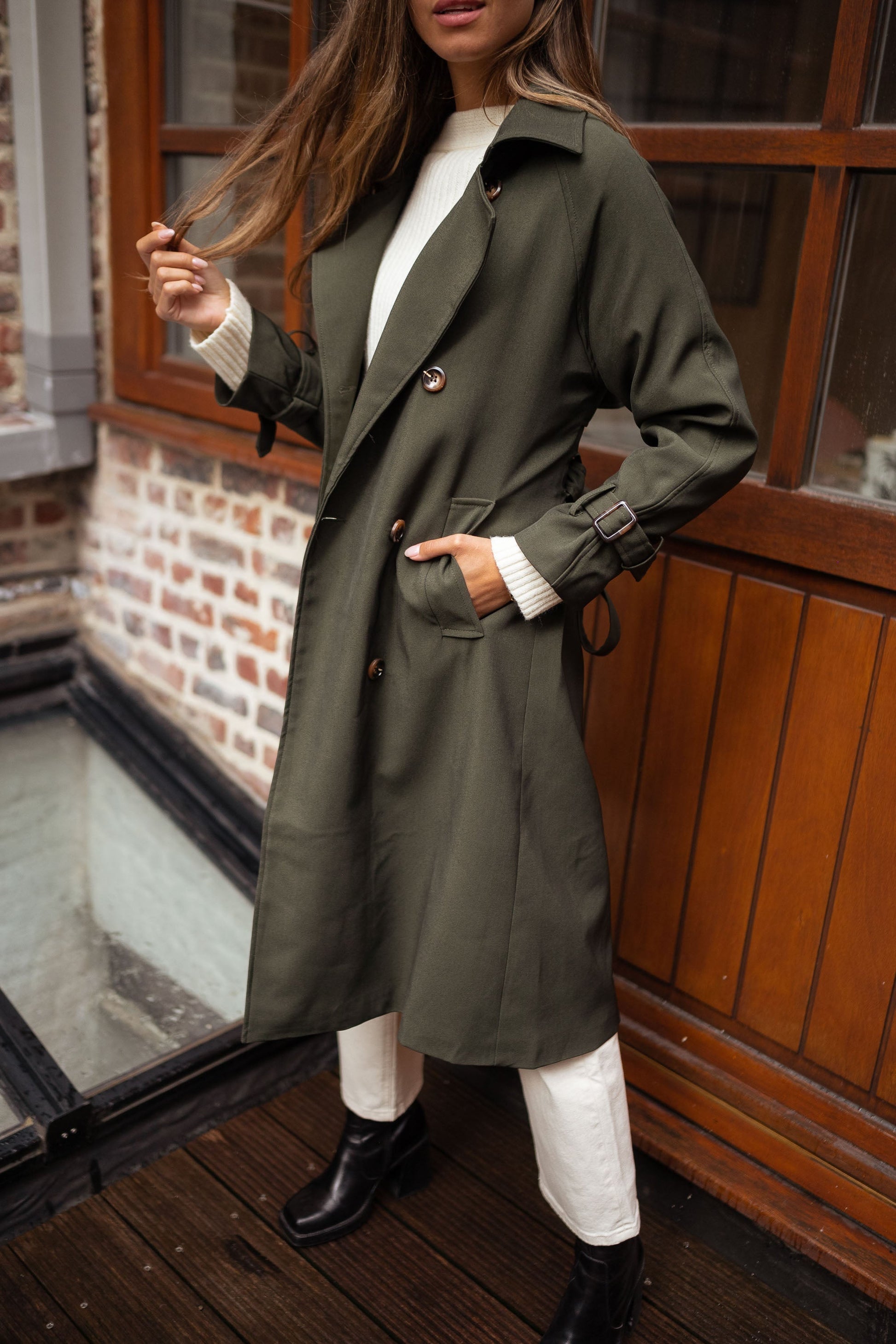 Giselle | Manteau Long Croisé Femme - Image 14