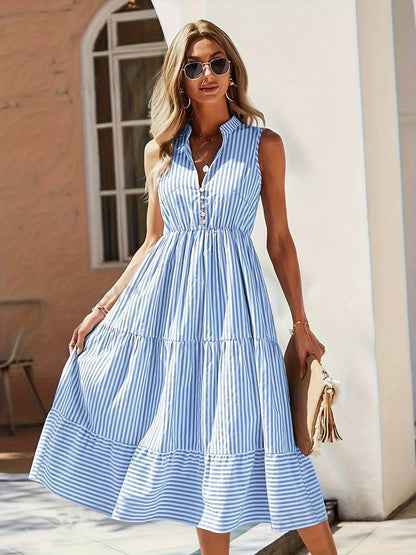 Capucine | Robe sans manches rayée élégante pour l'été - Image 1