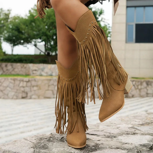 Margot | Bottes Western Femme à Franges Montantes - Image 1