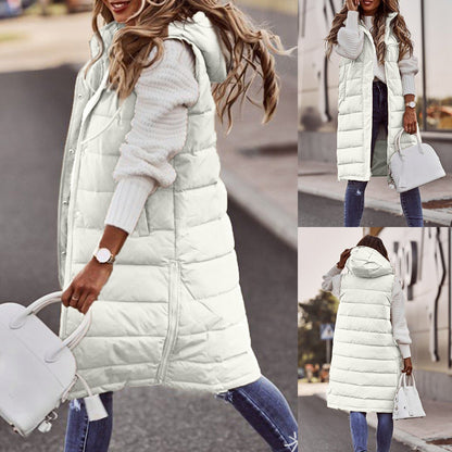 Samantha | Veste longue matelassée à capuche pour femme - Image 6