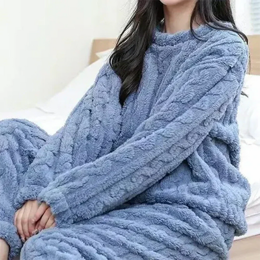 Lorena | Ensemble de détente texturé à manches longues pour femmes - Image 1