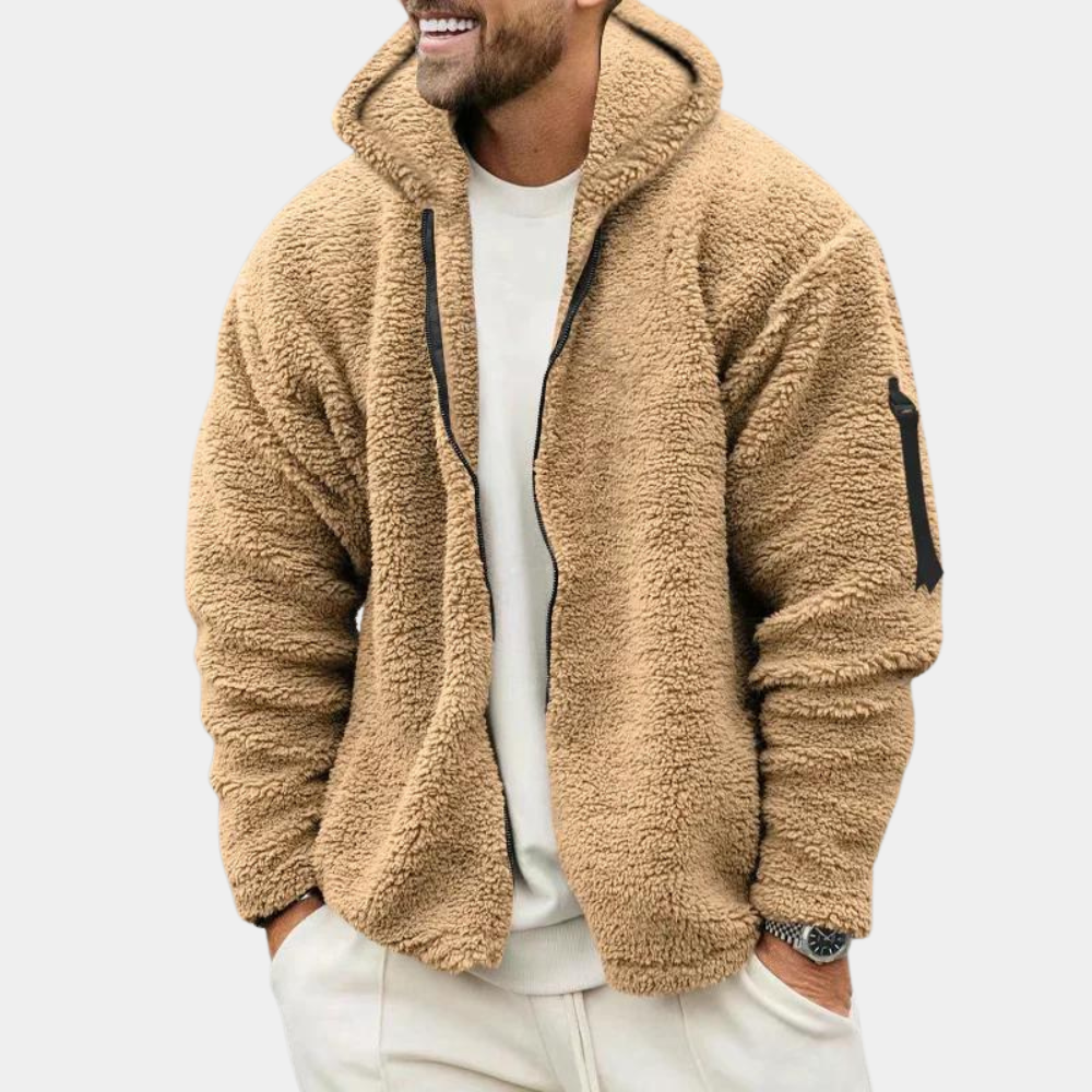 Stéphane | Veste Polaire Homme à Capuche et Fermeture Éclair Intégrale - Image 1