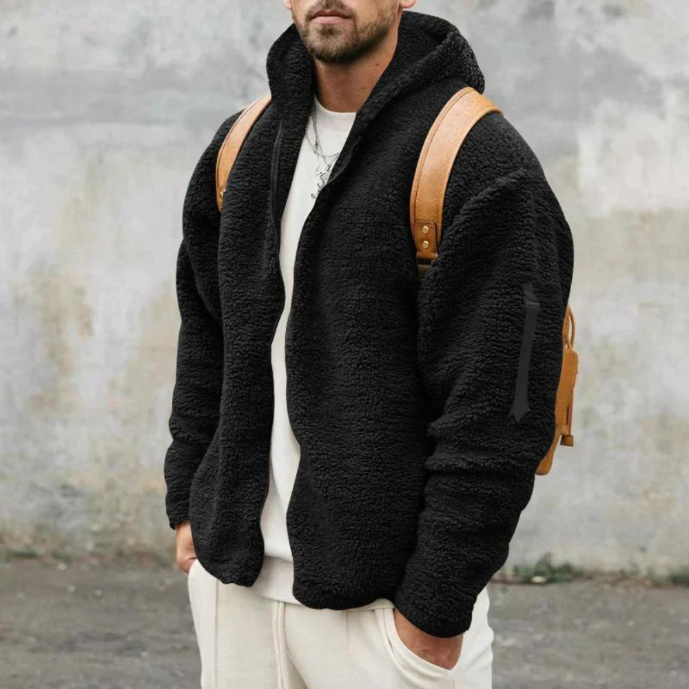 Stéphane | Veste Polaire Homme à Capuche et Fermeture Éclair Intégrale - Image 7
