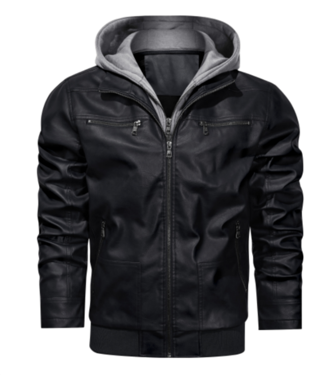 Toumani | Veste en cuir à capuche pour homme