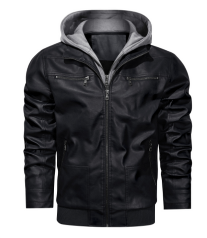 Toumani | Veste en cuir à capuche pour homme