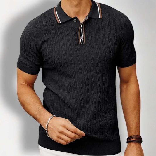 Gautier | Polo d'été confortable pour hommes - Coupe régulière - Paris Project - Tricot élégant - Image 1
