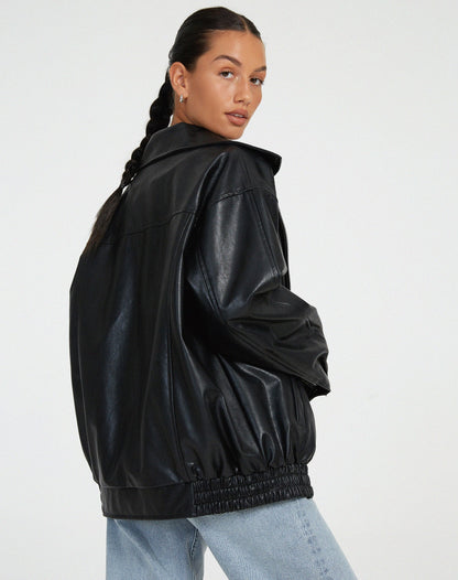 Klara | Blouson aviateur oversize femme - Image 8