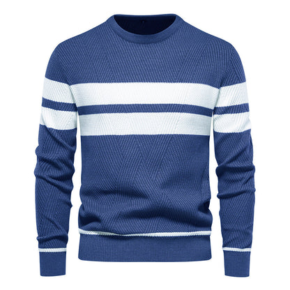 Cyril | Pull rayé à col rond pour homme - Image 8