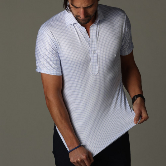 Balthazar | Chemise slim à motifs pour hommes, blanche - Image 2