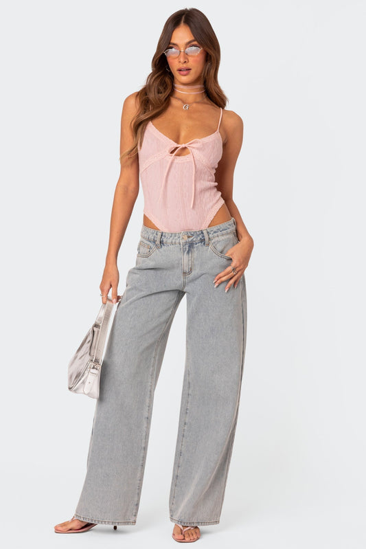 Latifa | Des jeans élégants avec nœud pour toutes les occasions - Image 2