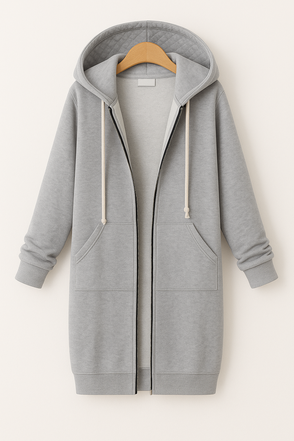 Élodie | Veste à Capuche Longue Zippée Intégrale Femme - Image 3