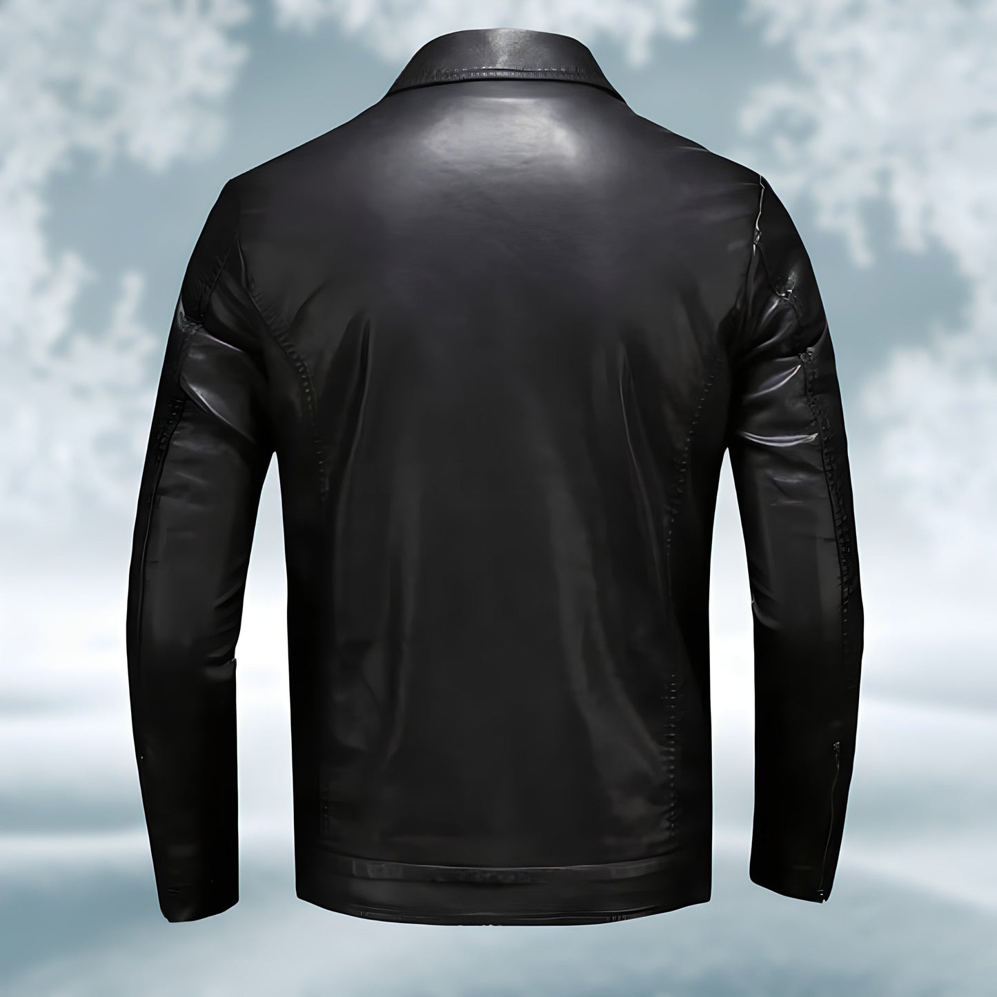 Julio | Veste en cuir à col pour homme - Image 4