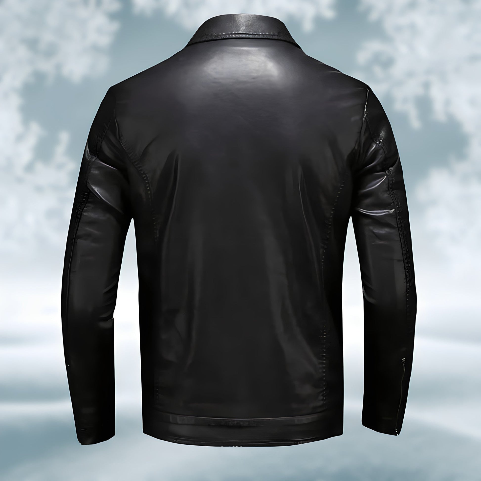 Julio | Veste en cuir à col pour homme - Image 4