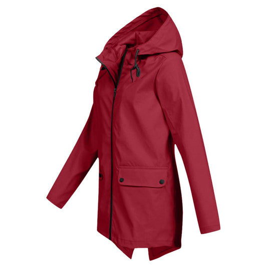 Diane | Veste de Pluie Longue à Capuche pour Femme - Image 1