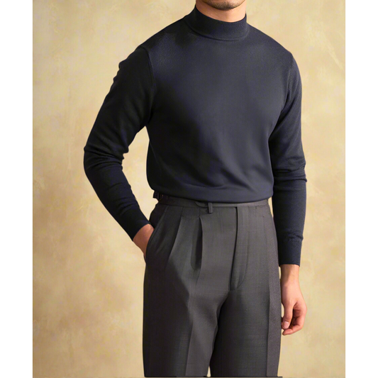 Josselin | Pull ajusté à col montant pour homme - Image 2