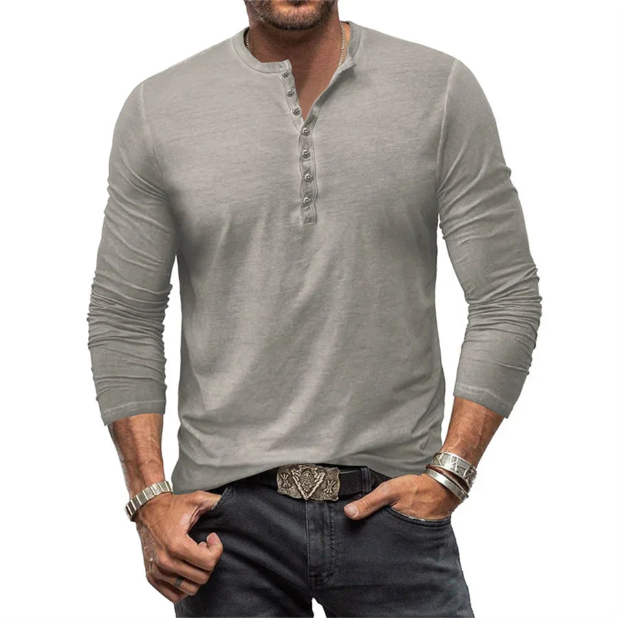 Gautier | Chemise Henley à confort décontracté - Image 1