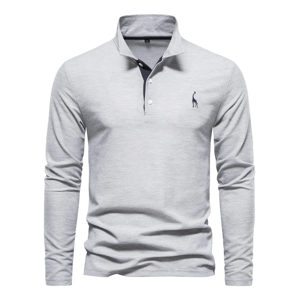 Loucas | Polo à Manches Longues Boutonné pour Homme - Image 3