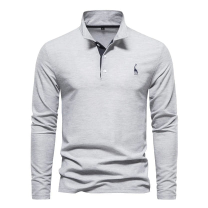 Loucas | Polo à Manches Longues Boutonné pour Homme - Image 3