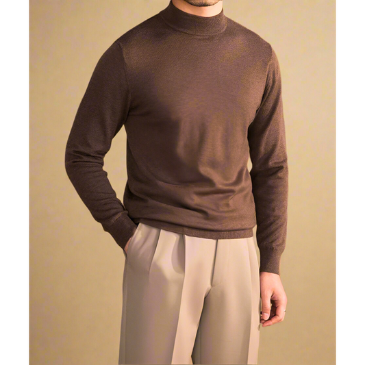 Josselin | Pull ajusté à col montant pour homme - Image 1
