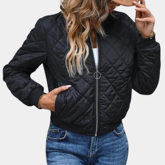Aïcha | Veste Bomber Matelassée Zippée Femme - Image 1