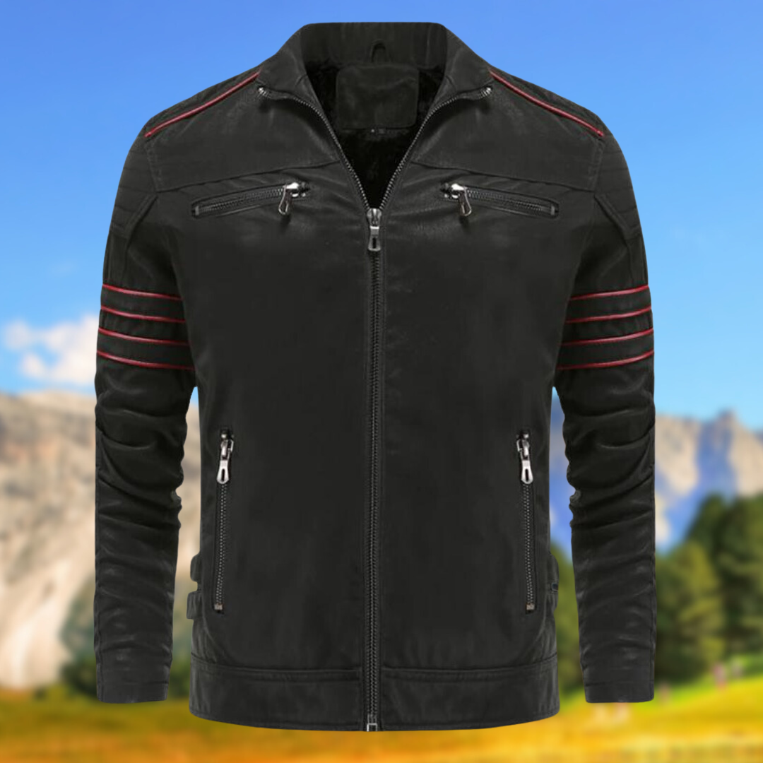 Lionel | Veste de motard slim fit pour homme - Image 1