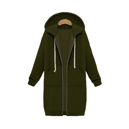 Véronique | Sweat à capuche long zippé pour femme - Image 7