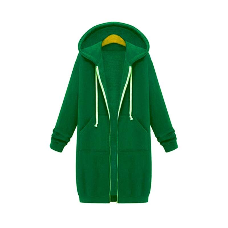 Véronique | Sweat à capuche long zippé pour femme - Image 6