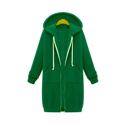 Véronique | Sweat à capuche long zippé pour femme - Image 6