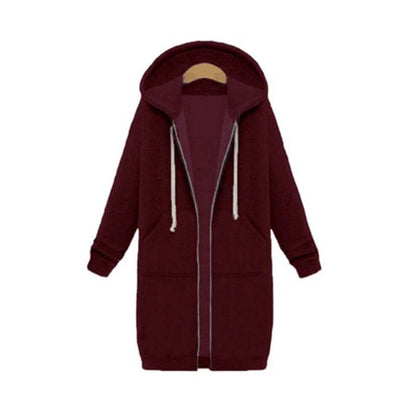 Véronique | Sweat à capuche long zippé pour femme - Image 11