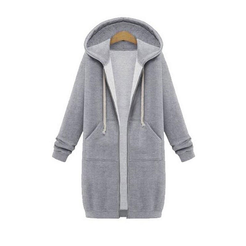 Véronique | Sweat à capuche long zippé pour femme - Image 4