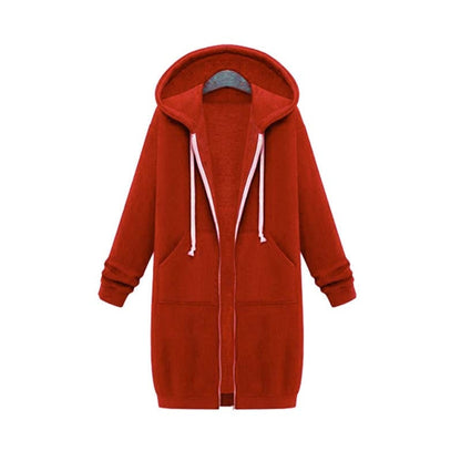 Véronique | Sweat à capuche long zippé pour femme - Image 8