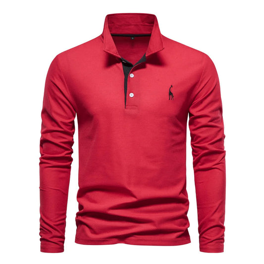 Loucas | Polo à Manches Longues Boutonné pour Homme - Image 1