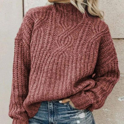 Alexane | Pull Femme Col Montant en Tricot Côtelé - Image 5